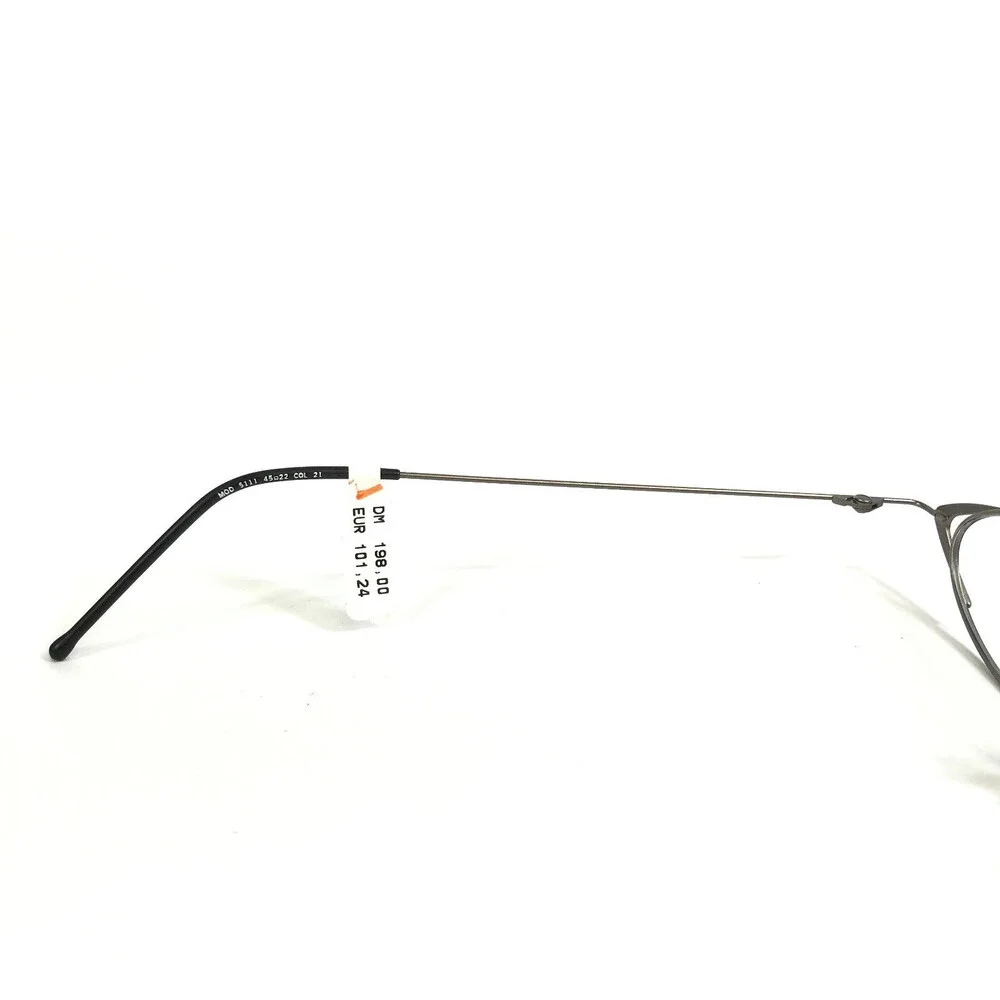 Select Eyeglasses Frames MOD 5111 COL 21 Black Matte Silver Wire Rim 45-22-135